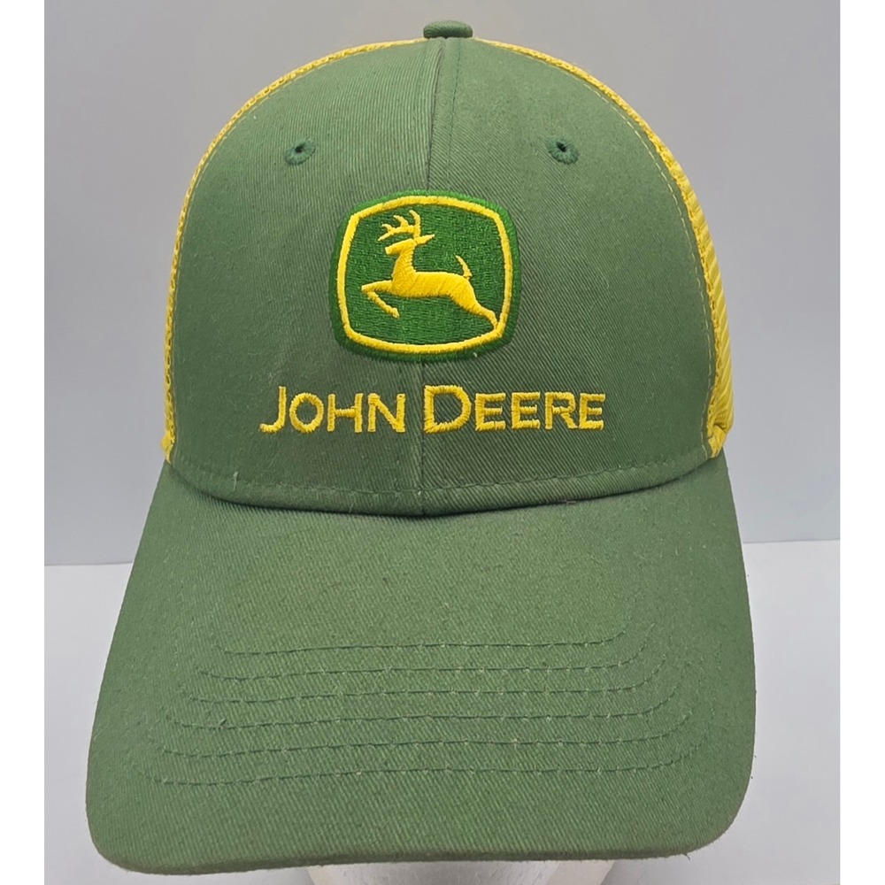John Deere Strapback‎ Bump Cap Hat Green Yellow Ergodyne Skullerz 8945 NWOT